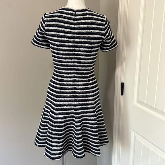 THEORY Albita Guardia Dress Uniform White Navy Blue Stripe Fit Flare Sz 4 NEW - Picture 8 of 13